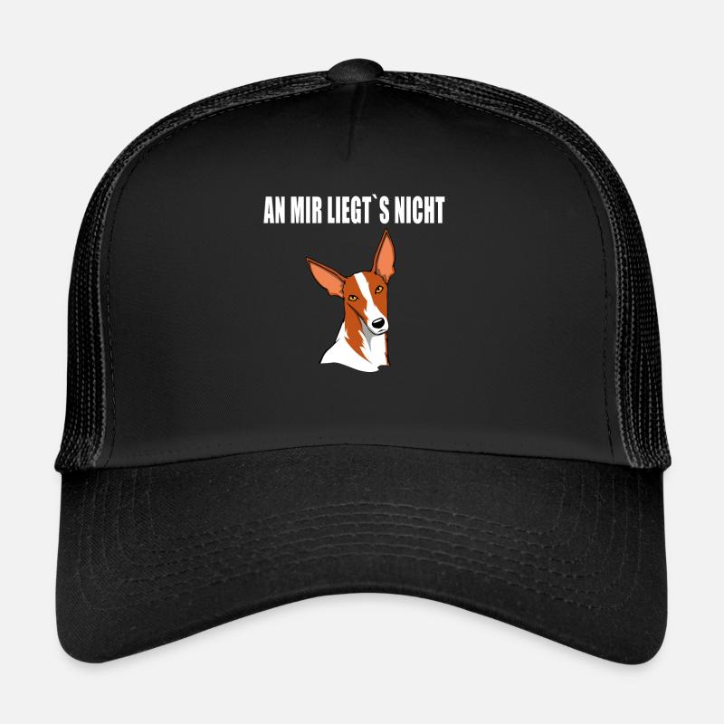 Podenco Jagdhund Hundehalter Geschenk ibiceno - Trucker Cap - Schwarz/Schwarz