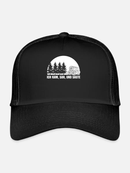 Förster Geschenk - Holzarbeiter Förster - Trucker Cap - Schwarz/Schwarz
