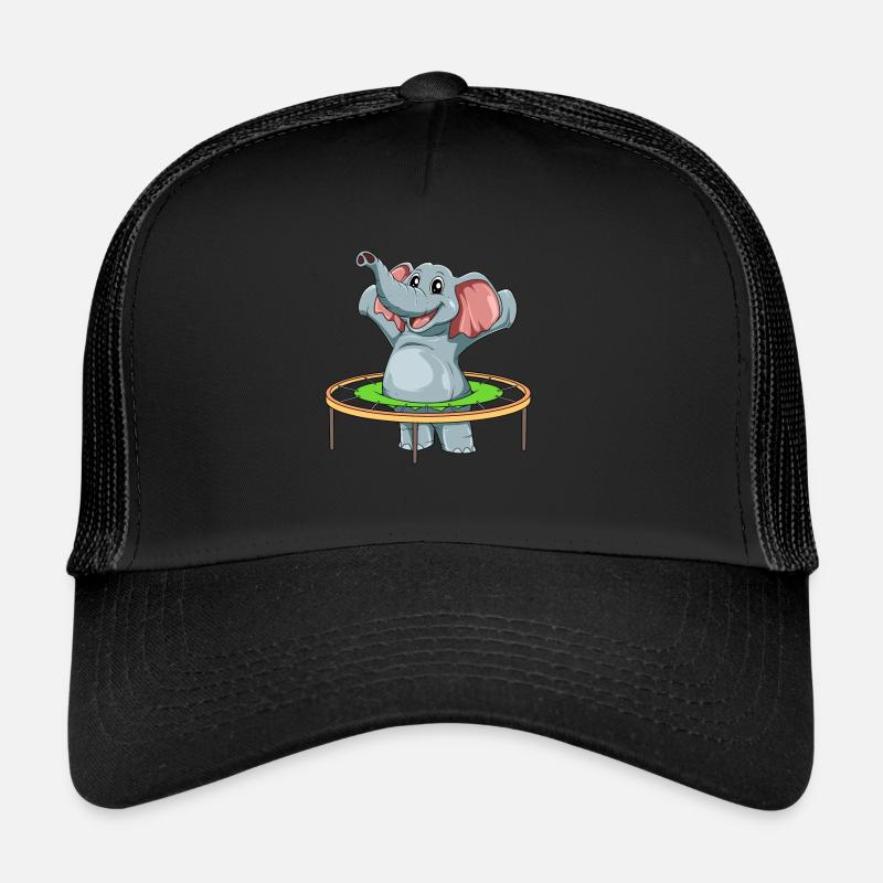 Lustiger Elefant Trampolin Jumping Trucker Cap