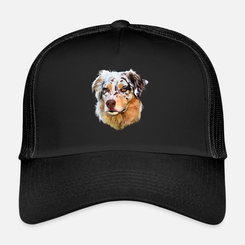 Australian Shepherd - Trucker Cap - black/black