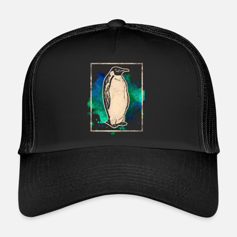 Pinguin - Trucker Cap - Schwarz/Schwarz