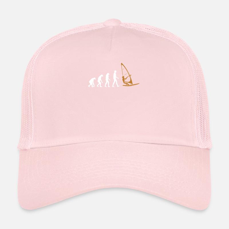Windsurfer Evolution Water Sports Sailboarding Trucker Cap