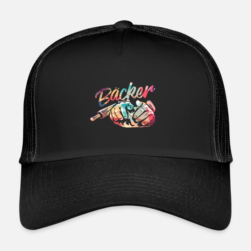 Bäcker - Trucker Cap - Schwarz/Schwarz