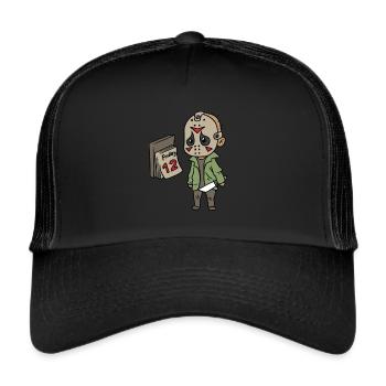 Vendredi 12 Halloween Fun Costume du vendredi 13 - Casquette trucker  - noir/noir - Devant
