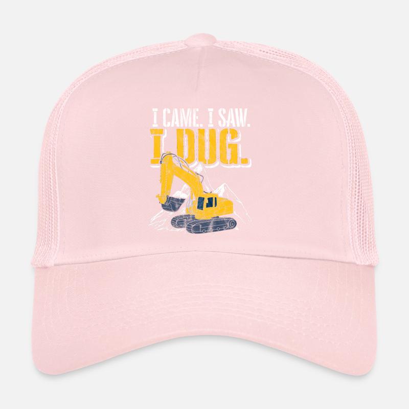 Excavator construction work road construction dredging work Trucker Cap