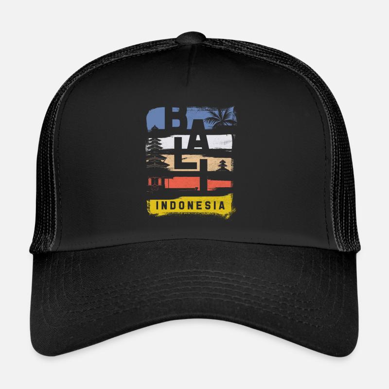 Bali - Trucker Cap - Schwarz/Schwarz