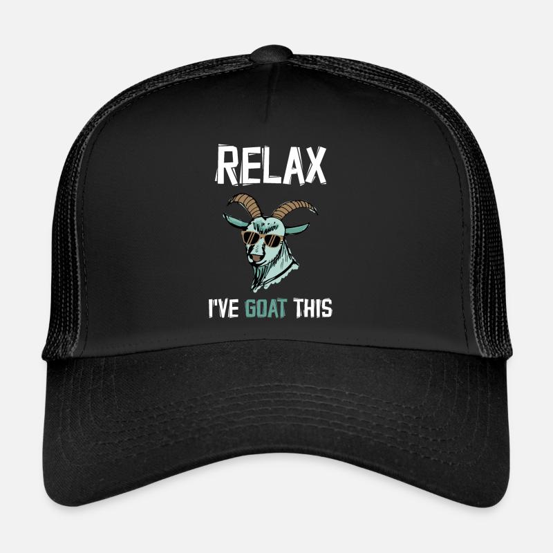 Chèvre - Casquette trucker  - noir/noir