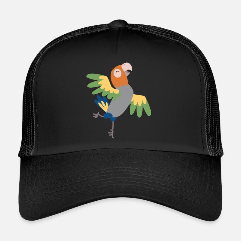 Papagei - Trucker Cap - Schwarz/Schwarz