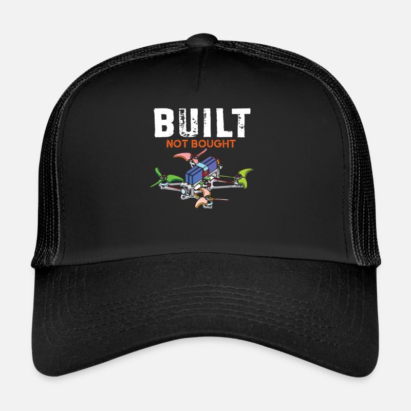 FPV Drone Pilot Freestyle & Racing Gift - Trucker Cap - Schwarz/Schwarz