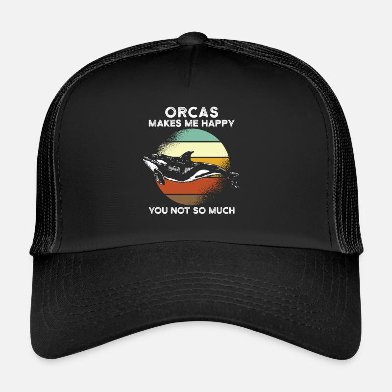 Orcas make me happy Trucker Cap