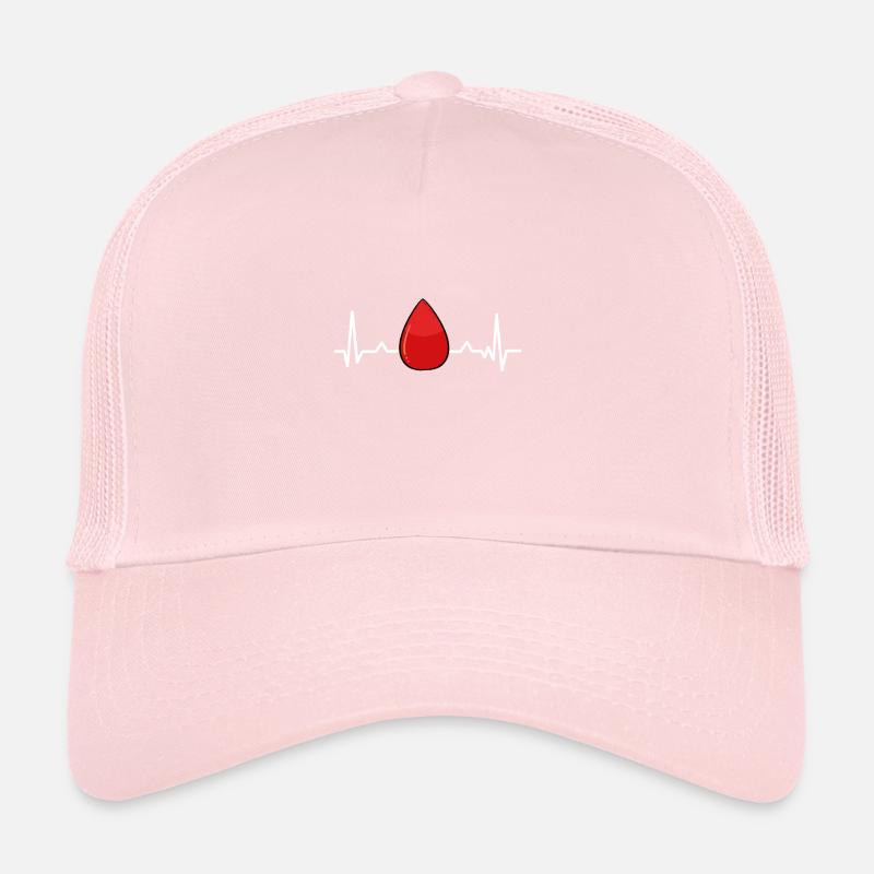 Spender Spende Blut Blutspender Herzschlag Herz Trucker Cap