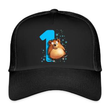 Enfants Ours 1 an 1 an 1 - Casquette trucker  - noir/noir - Devant