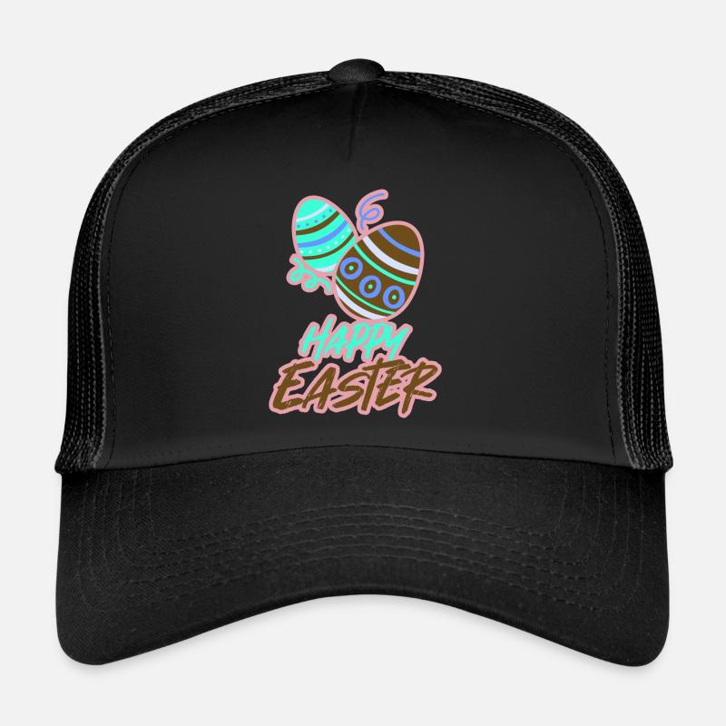 Pâques Lapin de Pâques Oeufs de Pâques Joyeuses Pâques Casquette trucker 
