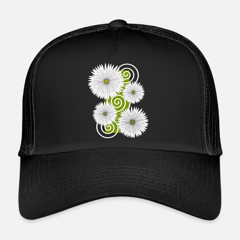fleurs Marguerites fleurs blanches fleurs jardin printemps Casquette trucker 