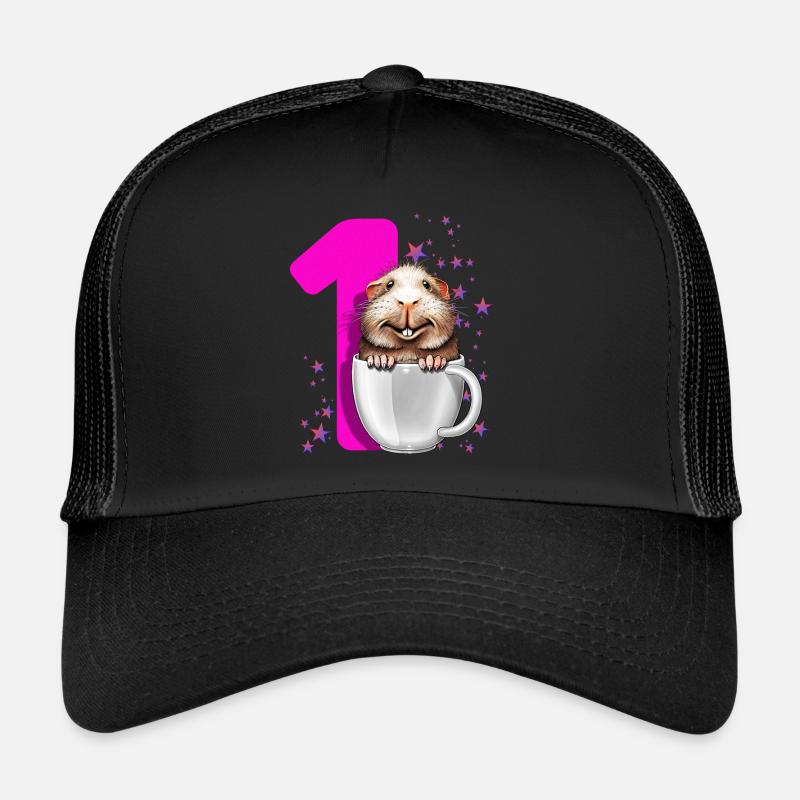 Premier anniversaire 1 an cochon d'Inde Casquette trucker 