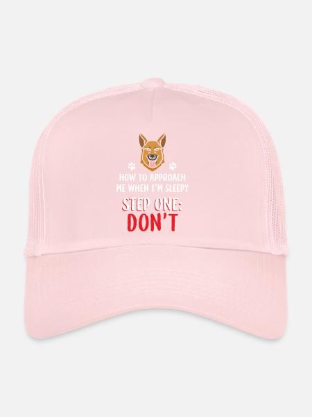 German shepherd dog - Trucker Cap - pale pink - Front