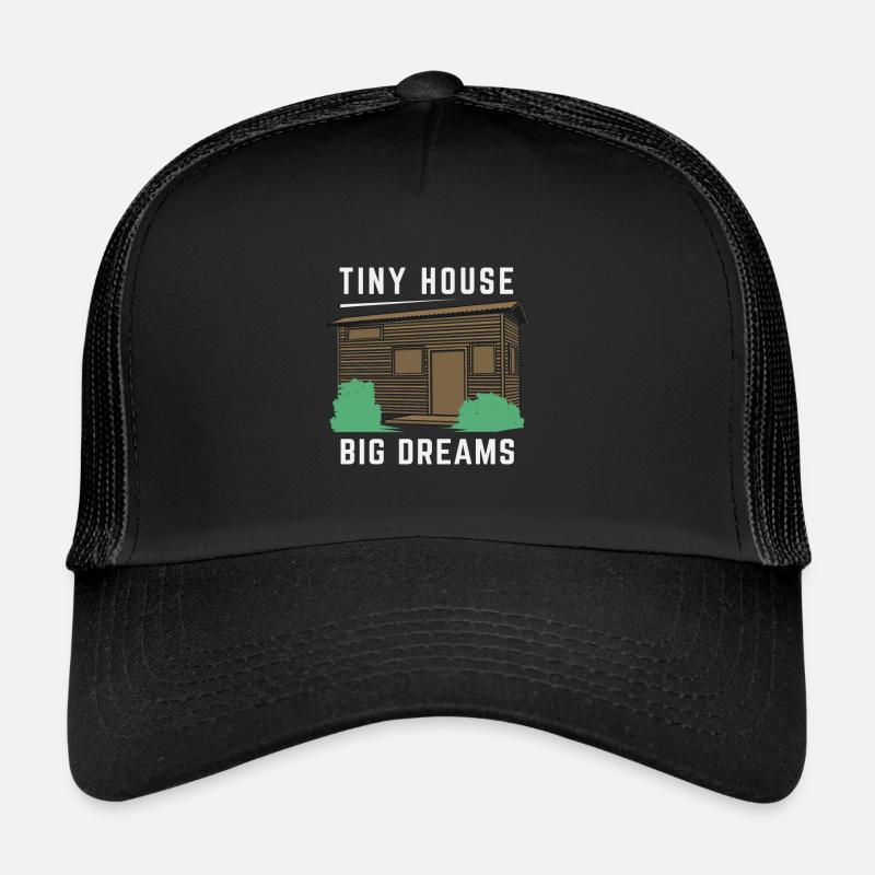 Tiny House Design für einen Kleines Häuschen Fan - Trucker Cap - Schwarz/Schwarz