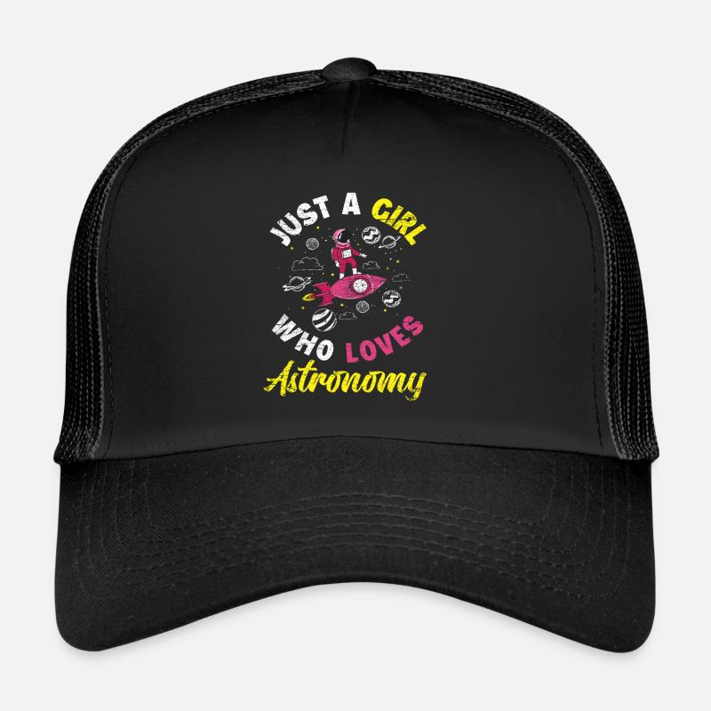 Astronomie Mädchen - Trucker Cap - Schwarz/Schwarz