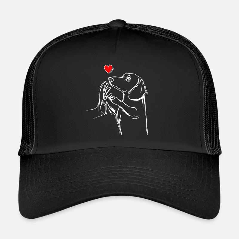 Idée cadeau propriétaire de chien d'amour de teckel Casquette trucker 
