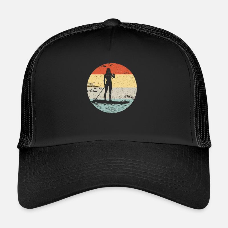 Paddle Board SUP Vintage Look Gift Trucker Cap