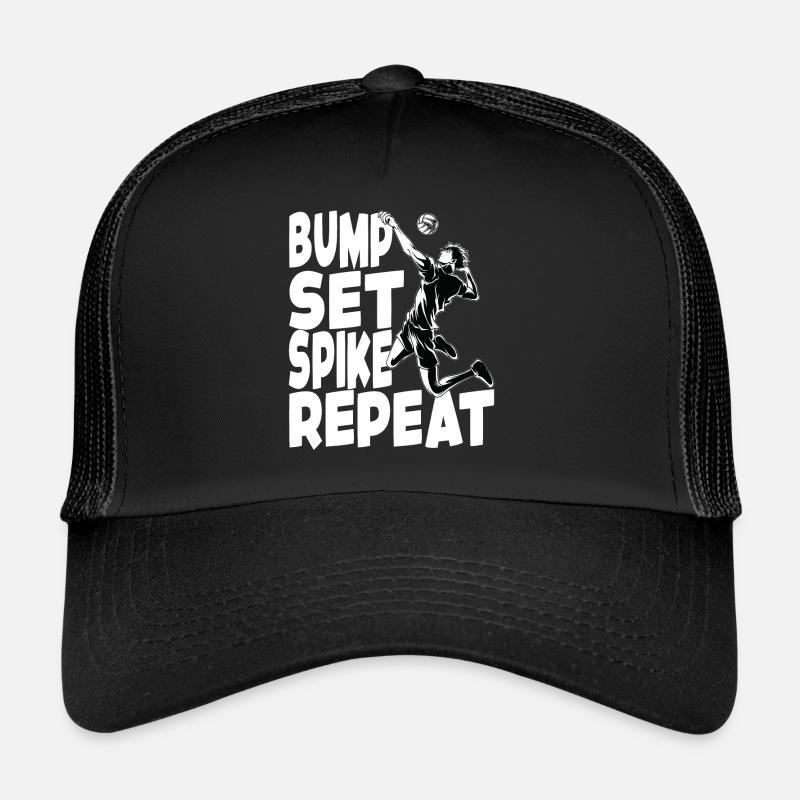 Bump Set Spike Repeat Volleyball Beachvolleyball Trucker Cap