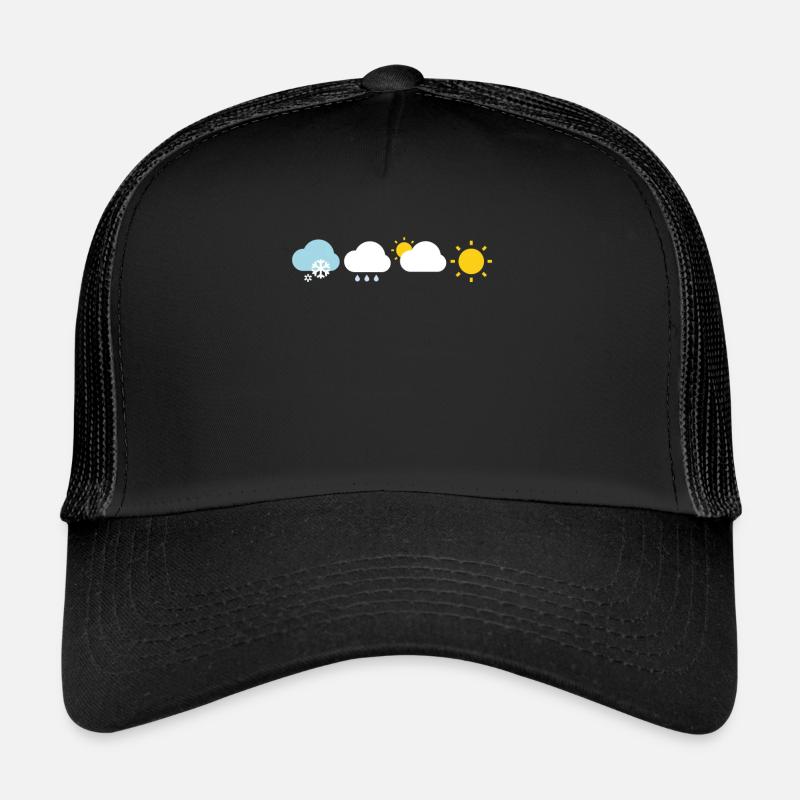 Weather Forecast Weather Report Tourisrt Gift - Trucker Cap - black/black