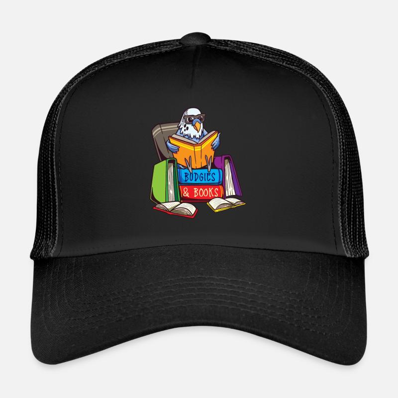 Budgies & Books - Oiseau perruche mignon de lecture Casquette trucker 
