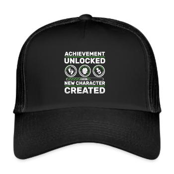 New Character Grossesse Annoncer papa gamer - Casquette trucker  - noir/noir - Devant