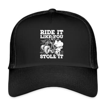 Ride It Like You Stole It Quad ATV Quadrillage - Casquette trucker  - noir/noir - Devant