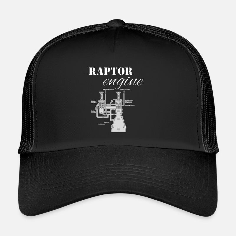 Raptor-Motor - Trucker Cap - Schwarz/Schwarz