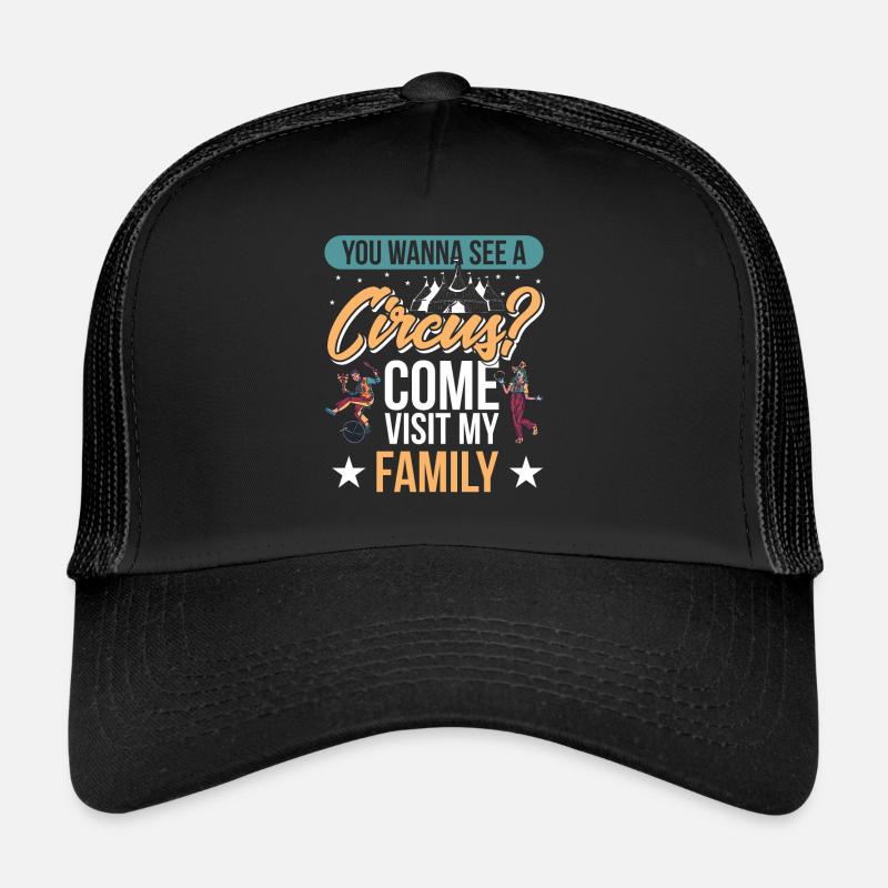 Circus Event Clown Zirkus Geschenk - Trucker Cap - Schwarz/Schwarz