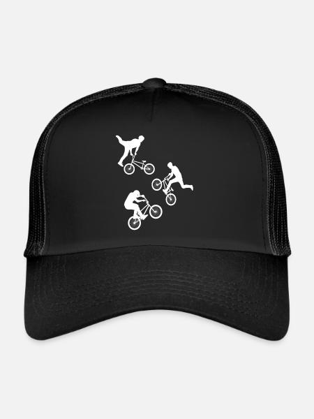 BMX vélo BMX cadeau de conducteur - Casquette trucker  - noir/noir - Devant