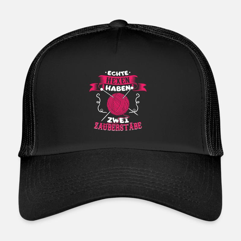 Real witches have two wands crochet knitting Trucker Cap