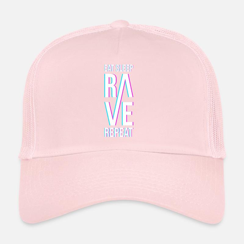 Eat Sleep Rave Repeat Cadeau Casquette trucker 