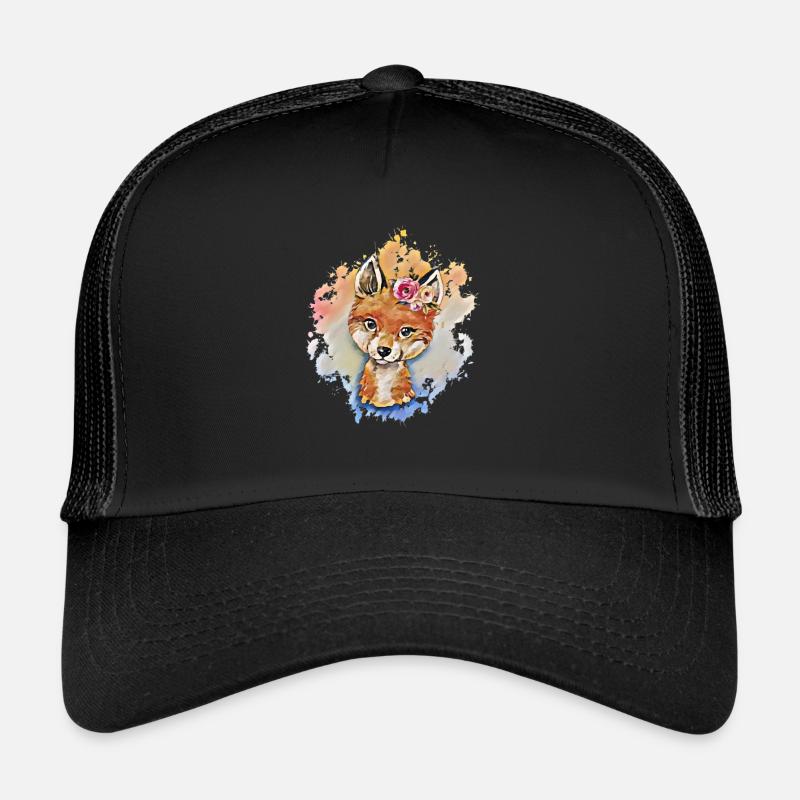 Fuchs - Trucker Cap - Schwarz/Schwarz