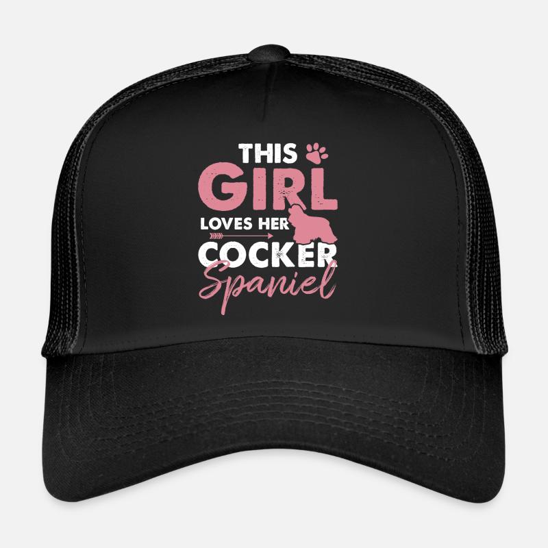 Cocker Spaniel - Trucker Cap - Schwarz/Schwarz