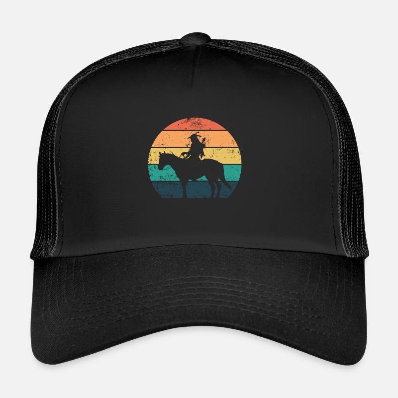 Native Americans on a horse Trucker Cap