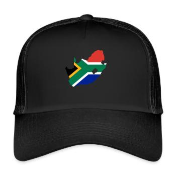 South Africa - South Africa Flag - South African - Trucker Cap - black/black - Front