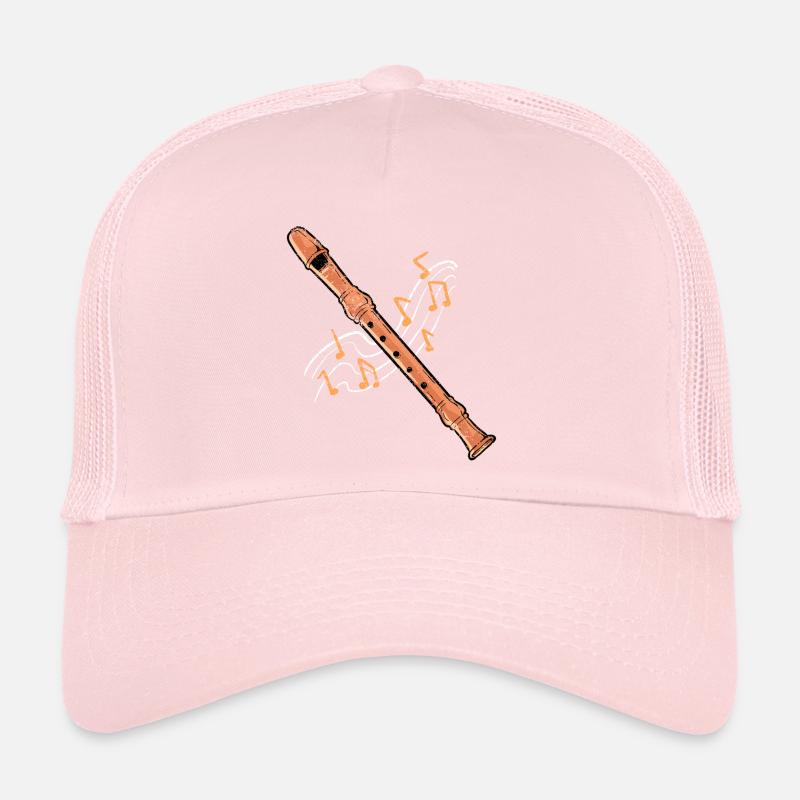 Flute Recorder Notes Flute Player Vintage Trucker Cap