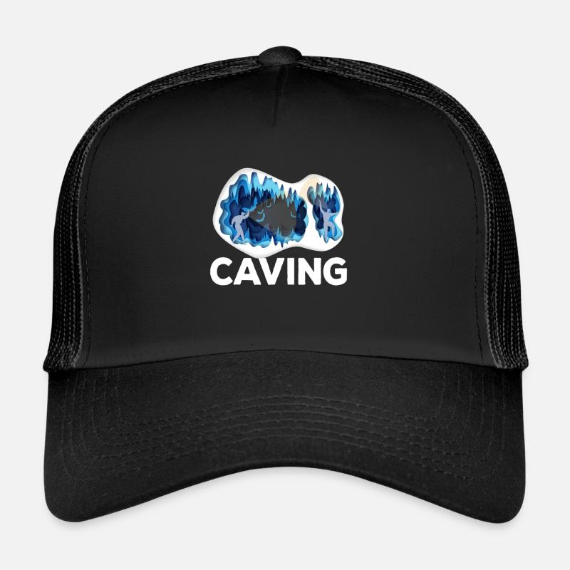 Caving Cave Höhle Höhlenforschung - Trucker Cap - Schwarz/Schwarz