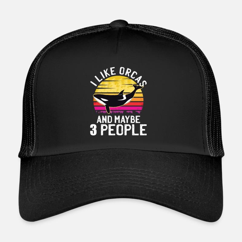 Orque Baleine Kilerwal océan océan orques retro cadeau Casquette trucker 