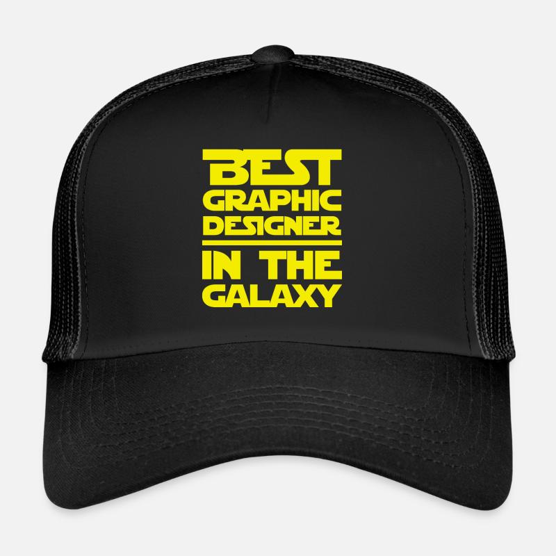 Meilleur graphiste de la galaxie Casquette trucker 