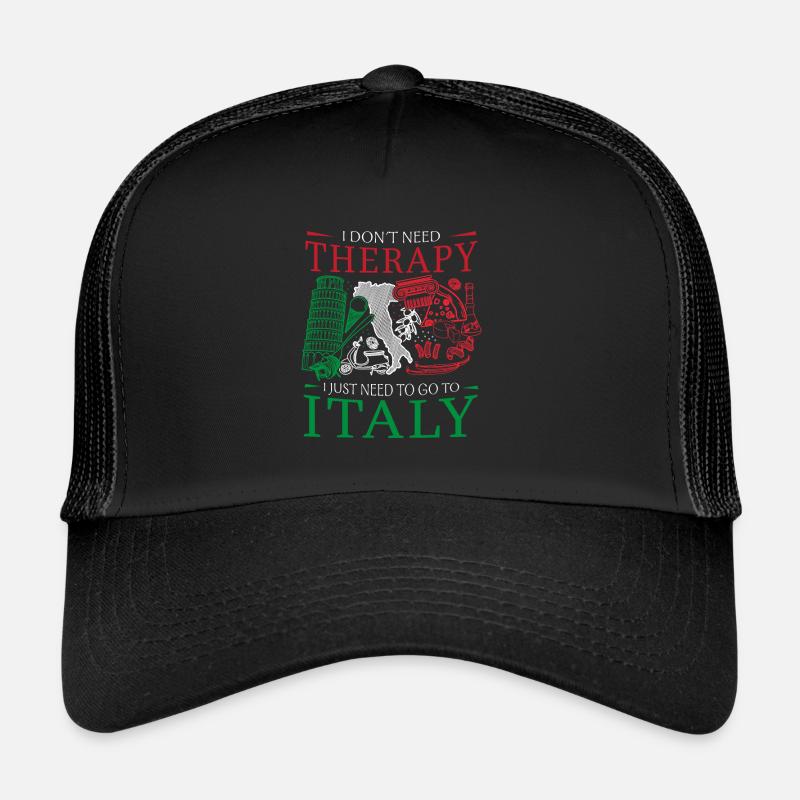 I don't need therapy design for Italy fan Trucker Cap