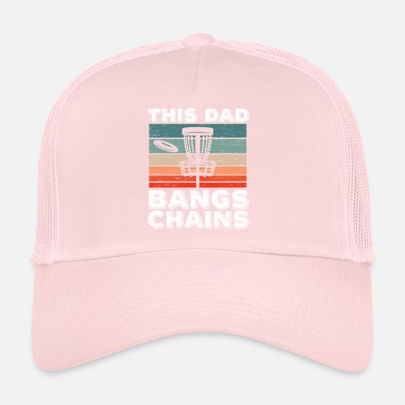 Dieser Papa Bangs Chains Disc Golf Väter Tag Sport Trucker Cap