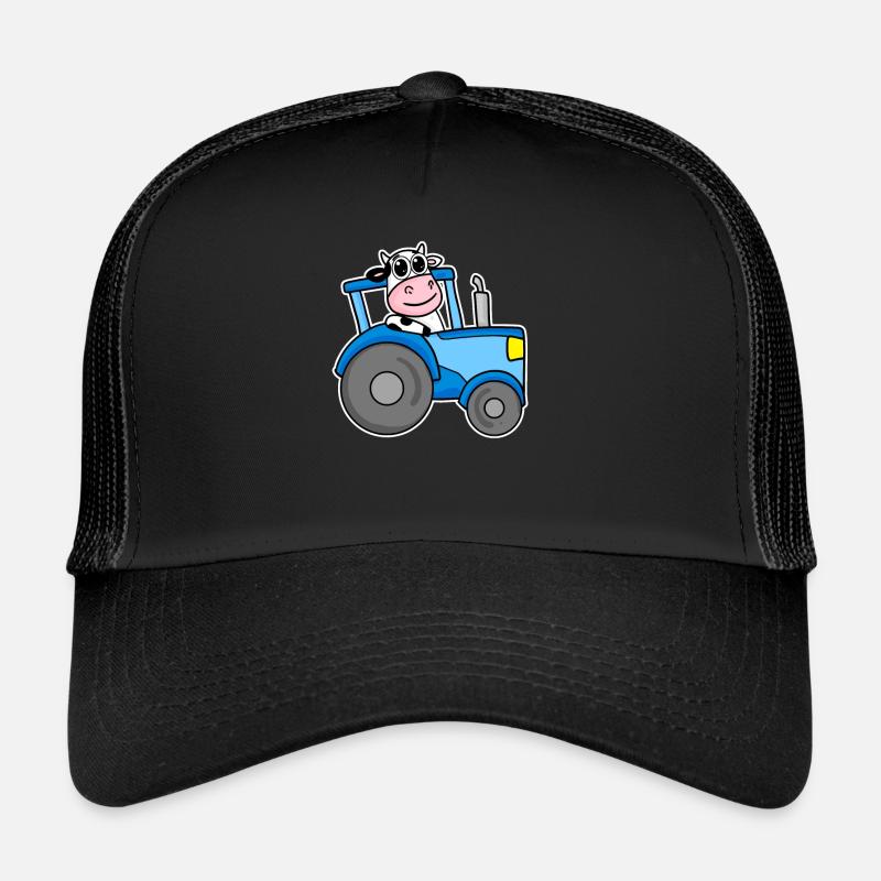 Vache tracteur illustration Casquette trucker 