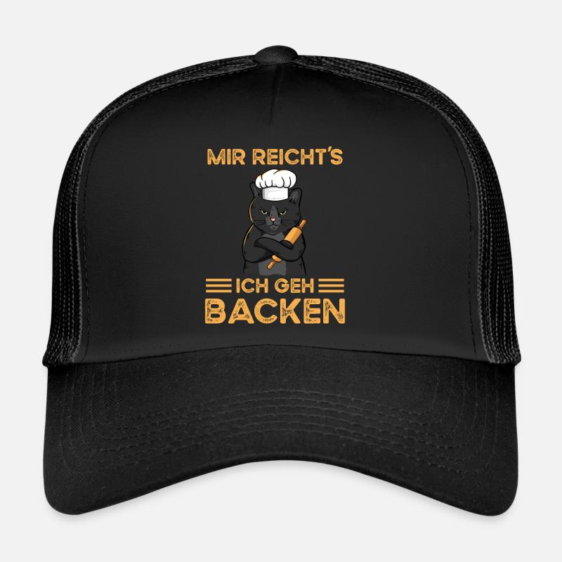Mir Reicht's Ich Geh Backen - Trucker Cap - Schwarz/Schwarz
