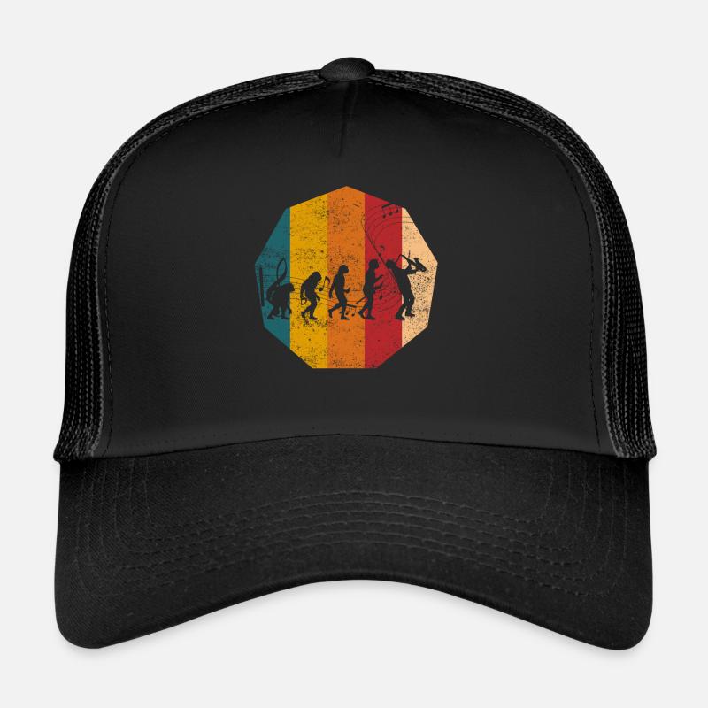 Evolution Saxophonist Saxophon - Trucker Cap - Schwarz/Schwarz