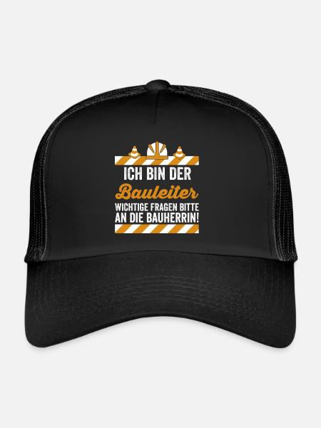 Ich bin der Bauleiter - Trucker Cap - Schwarz/Schwarz