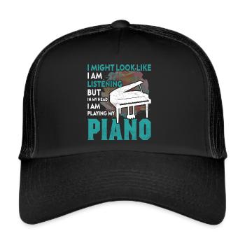 Piano Grand piano - Trucker Cap - black/black - Front