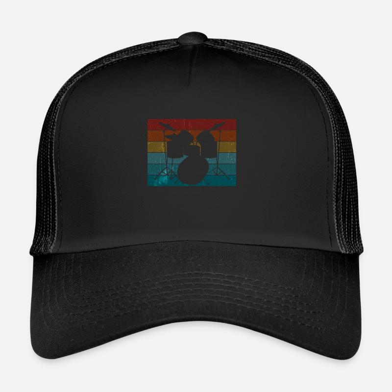 Schlagzeug Retro Drummer Vintage Trucker Cap